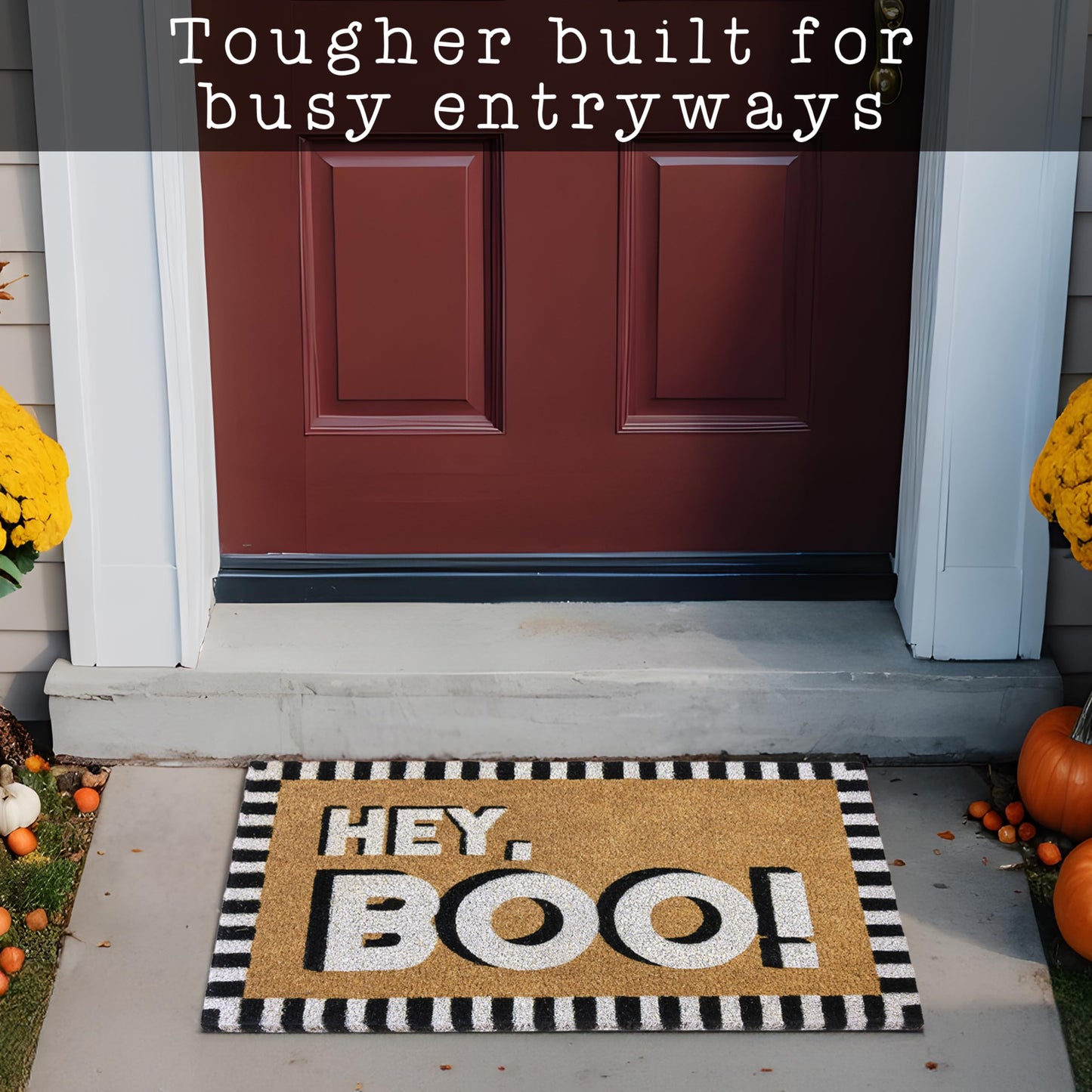 Hey Boo Door Fall Coir Mat 30x17 Inch