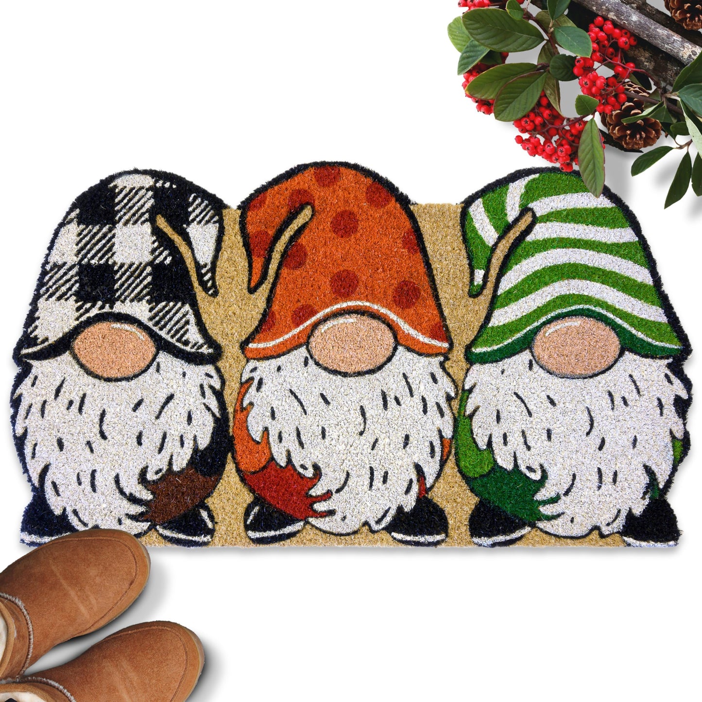 Gnome Fall Coir Door Mat 30x17 Inch