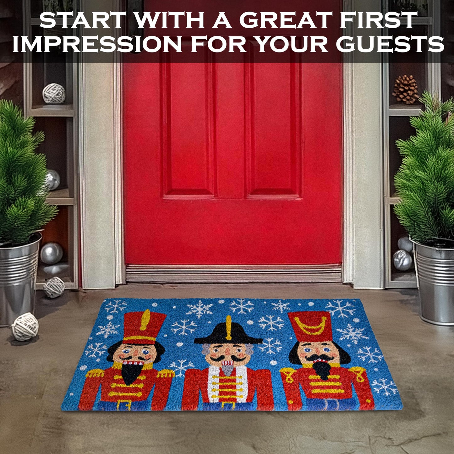 Nutcracker Welcome Mat 30x17 Inch