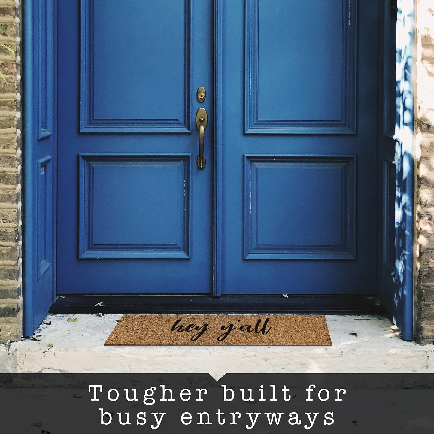 Hey Y'all and Hello There Coir Doormat Outdoor Rug