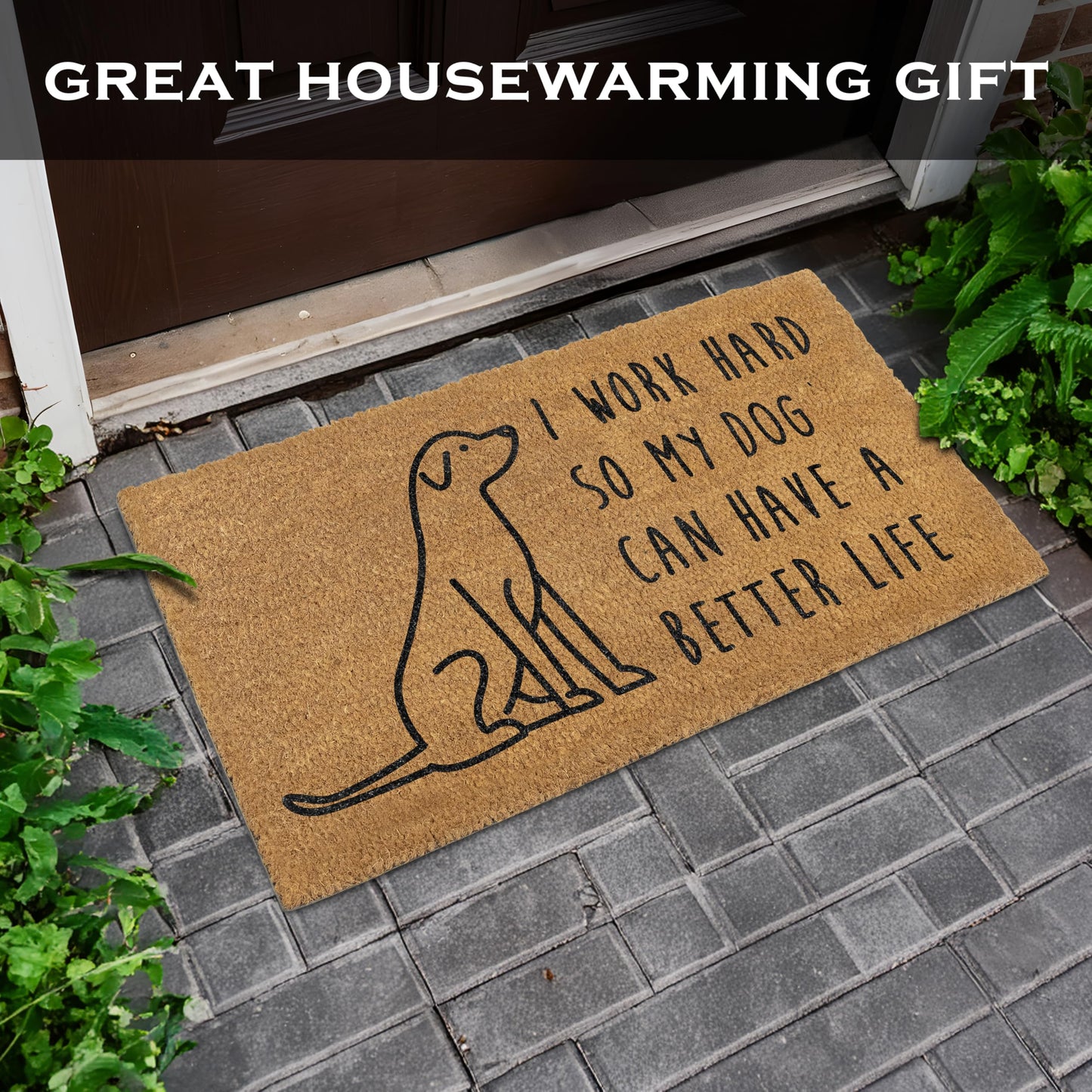 I Work Hard So My Dog Can Have A Better Life Door Mat 30x17 Inch
