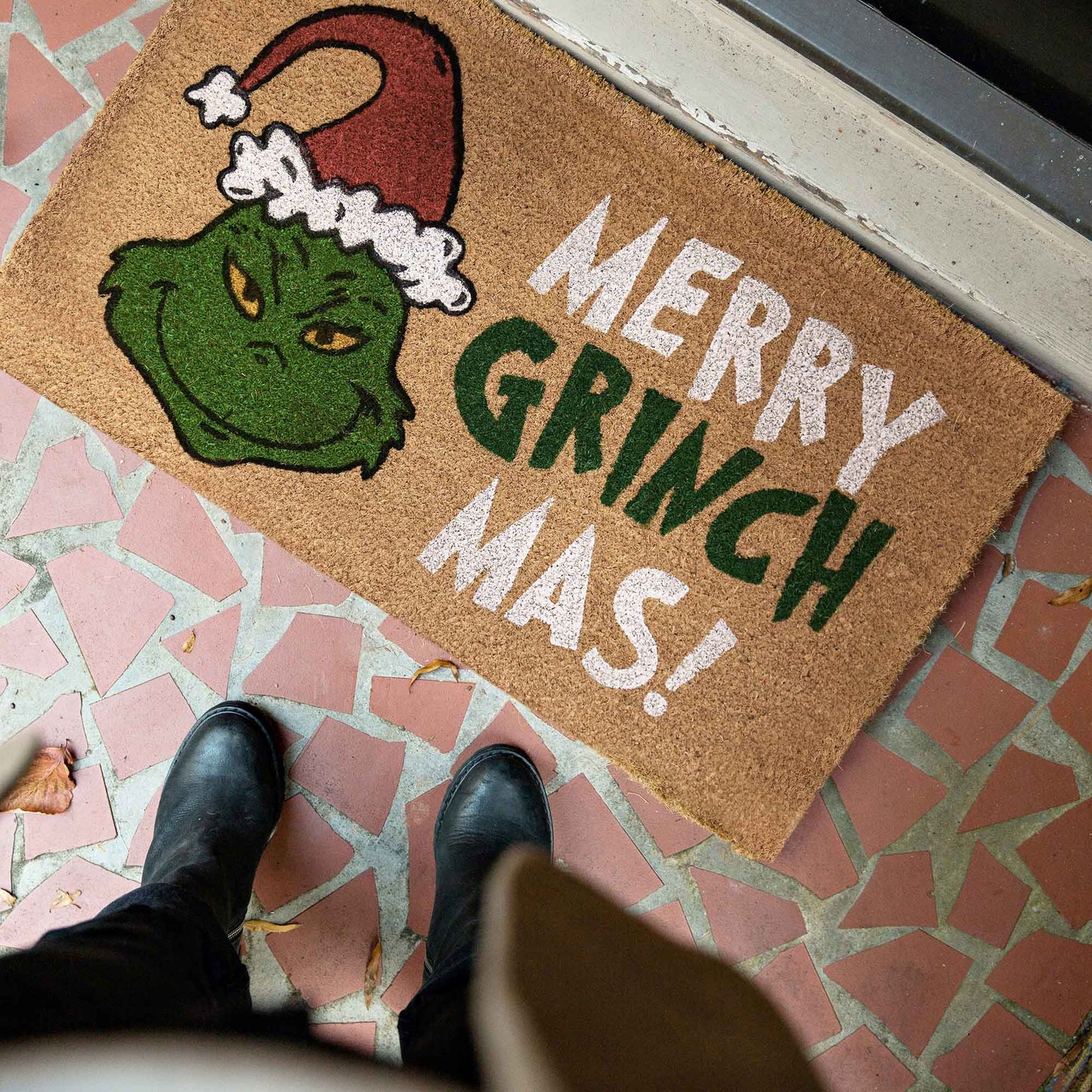 Merry Grinch Mas Doormat 30x17 Inch