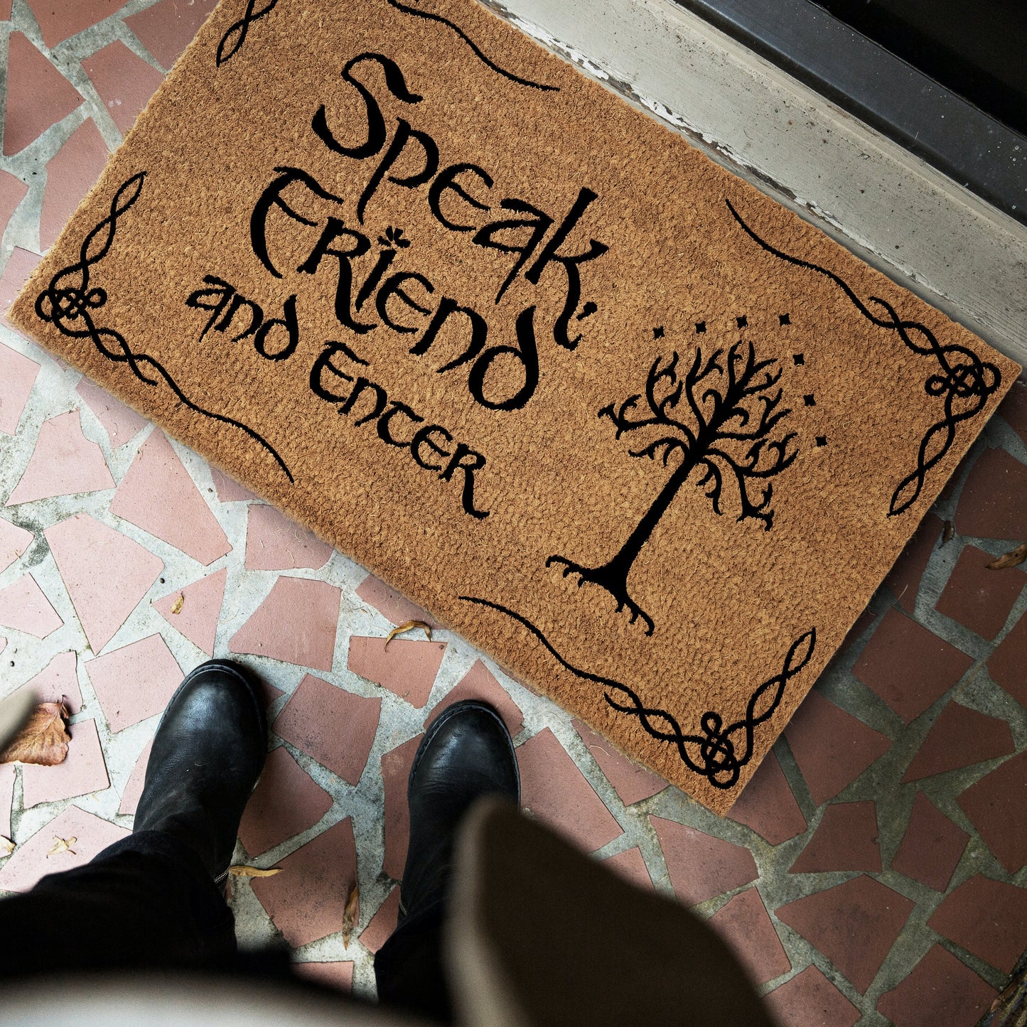 Speak Friend and Enter Doormat 30x17 or 50x15" Outdoor Mats