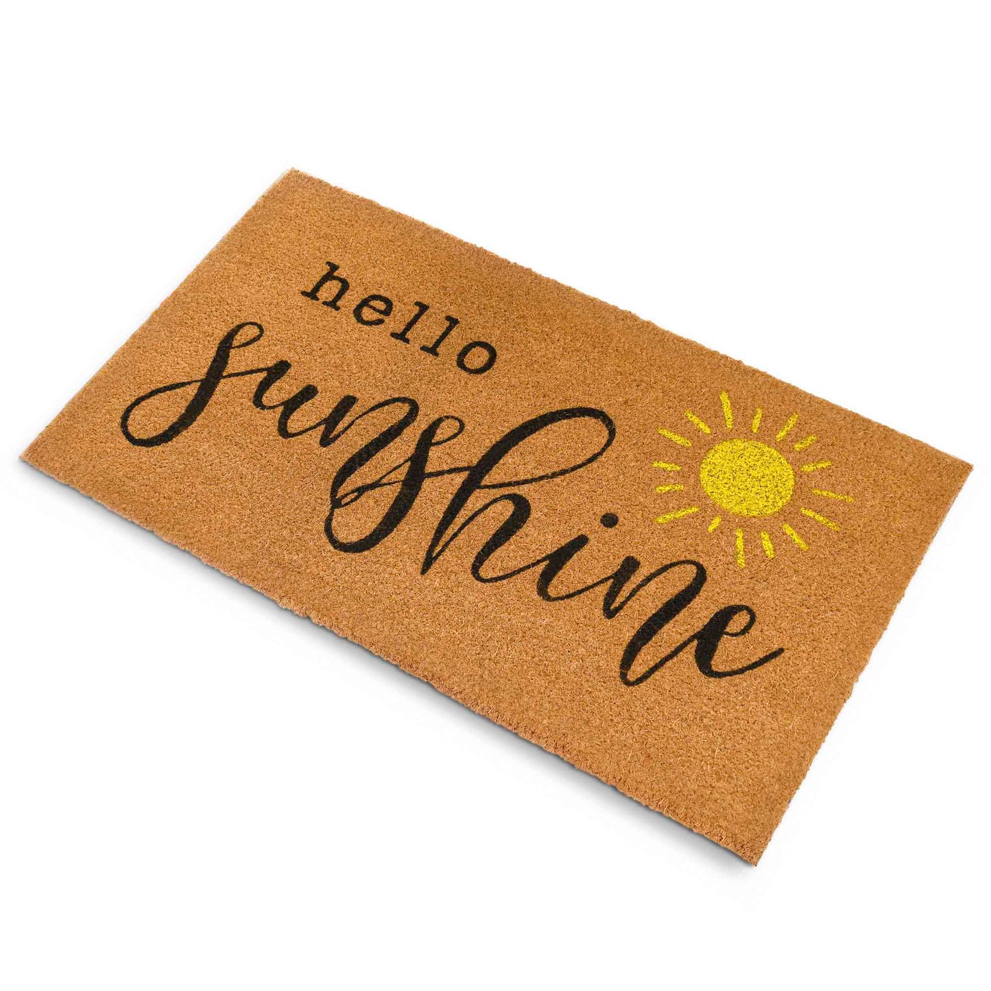 Hello Sunshine Coir Doormat Outdoor 30x17 Inch