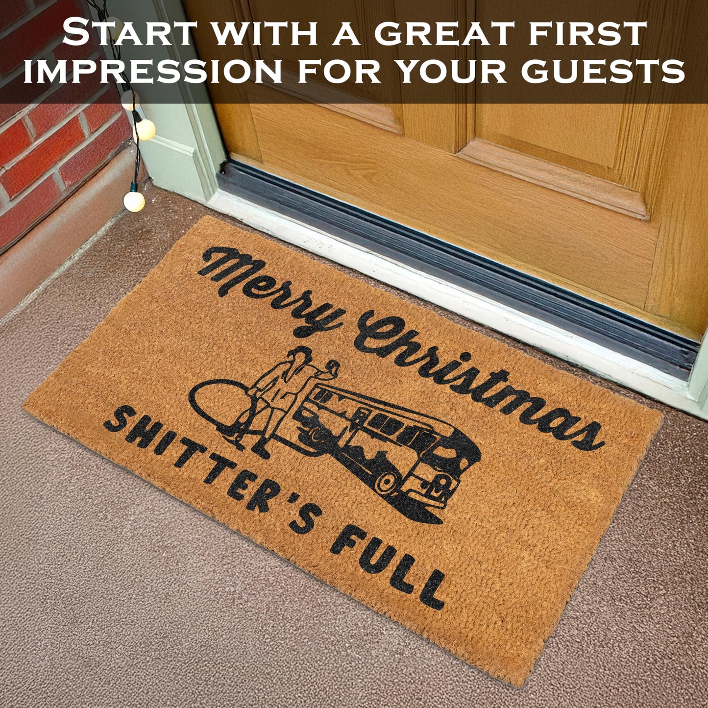 Merry Christmas Shitter's Full Door Mat 30x17 Inch