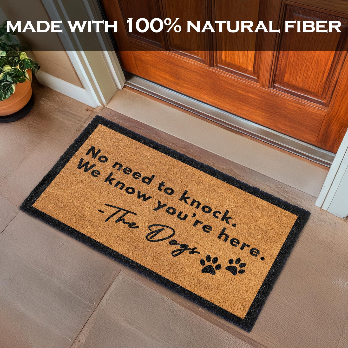No Need to Knock We Know You're Here Door Mat 30x17 Inch