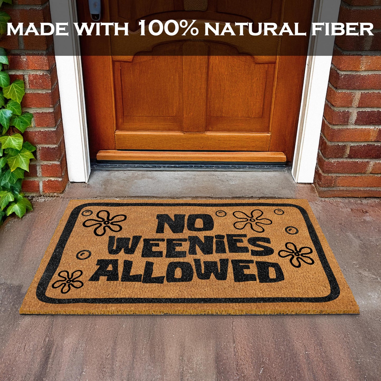 No Weenies Allowed Door Mat 30x17 Inch
