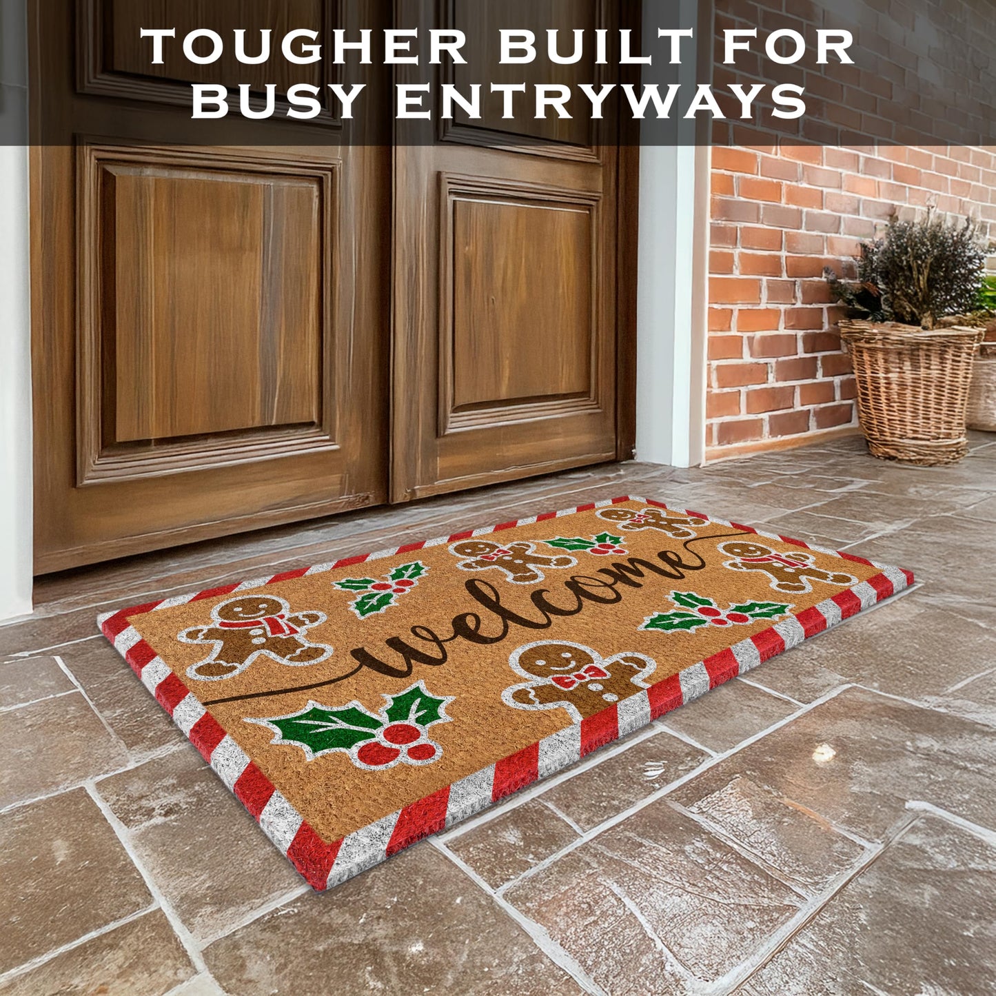 Gingerbread Doormat 30x17 Inch