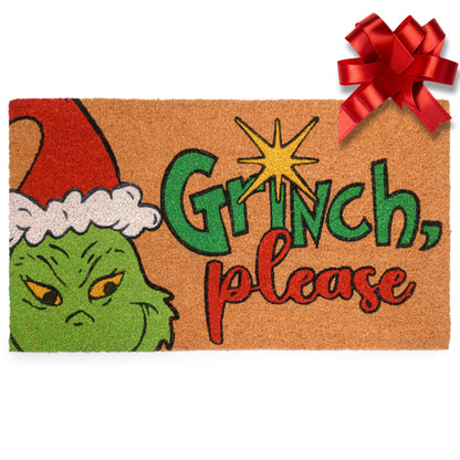 Grinch Please Door Mat Outdoor 30x17 Inch