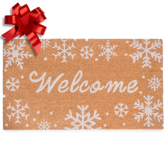 Snowflake Coir Doormat 30x17 Inch
