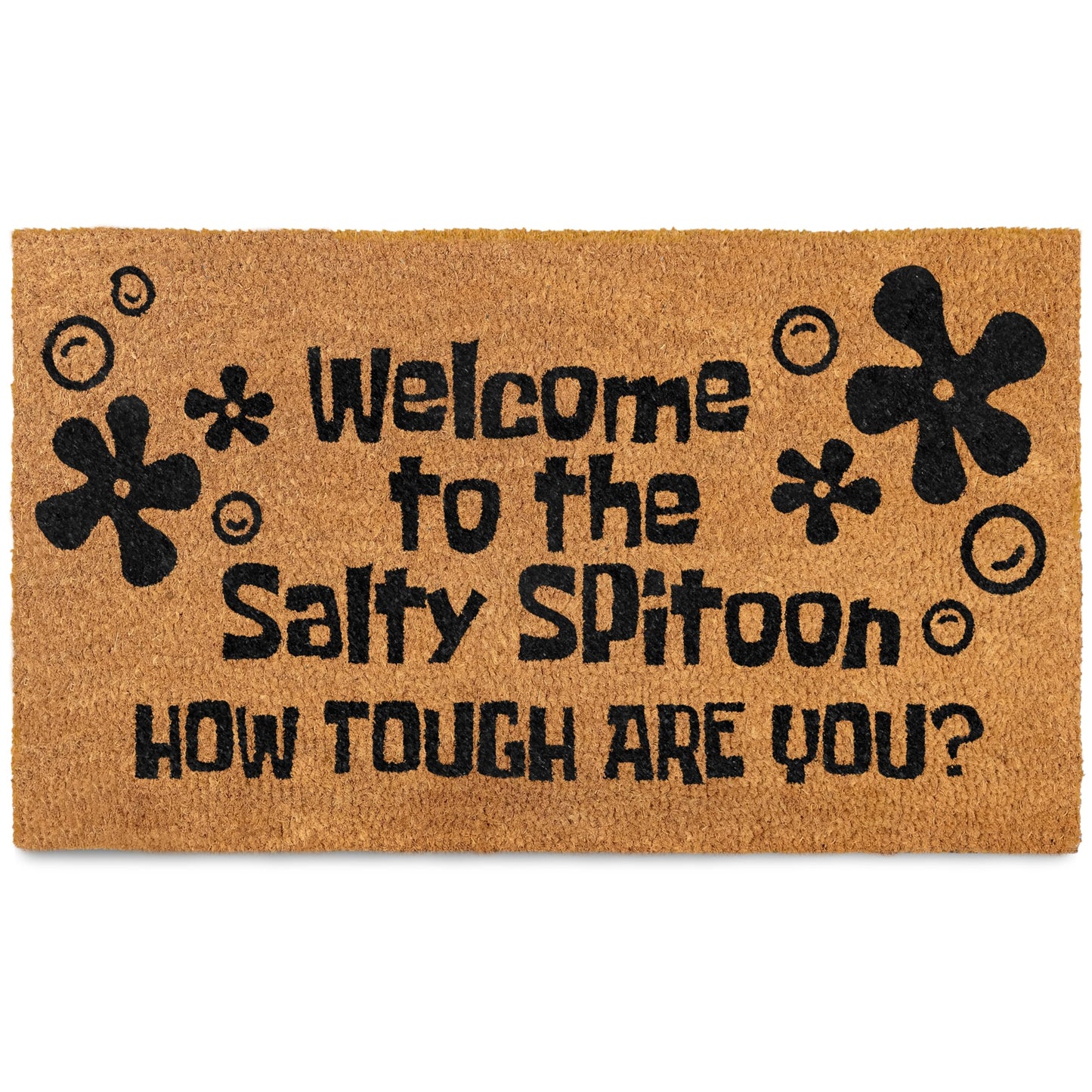 Welcome to the Salty Spittoon Coir Door Mat Outdoor 30x17 Inch