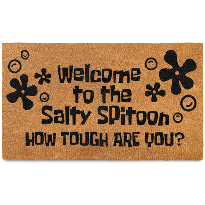 Welcome to the Salty Spittoon Coir Door Mat Outdoor 30x17 Inch