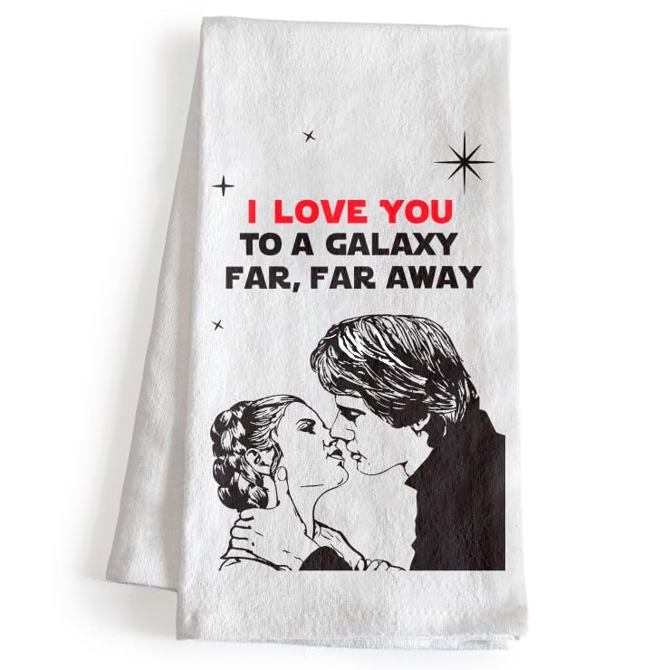 I Love You to a Galaxy Far, Far Away Kitchen Towel 18x24 Inch