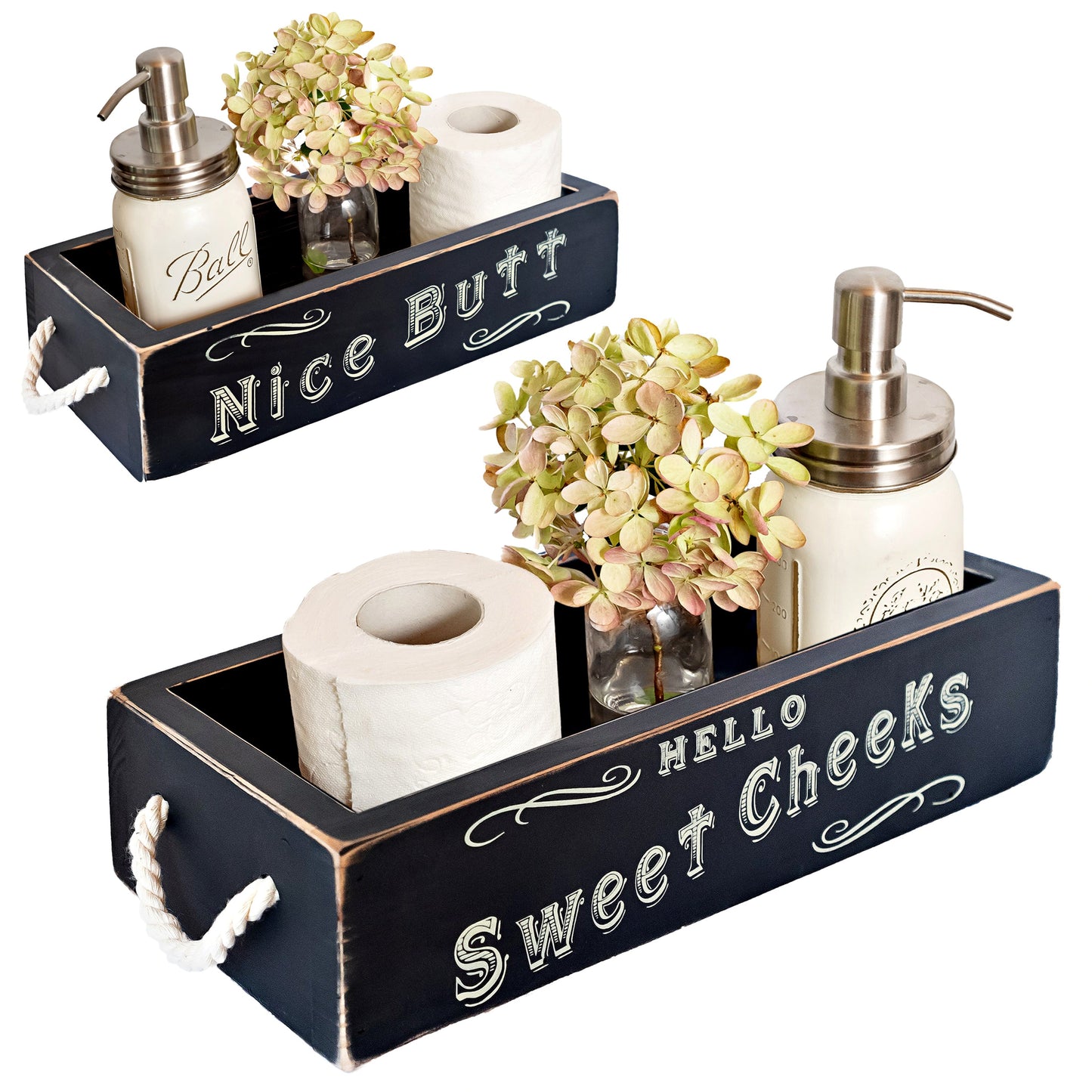 Nice Butt Bathroom Decor Box, 2 Sides - Funny Gift