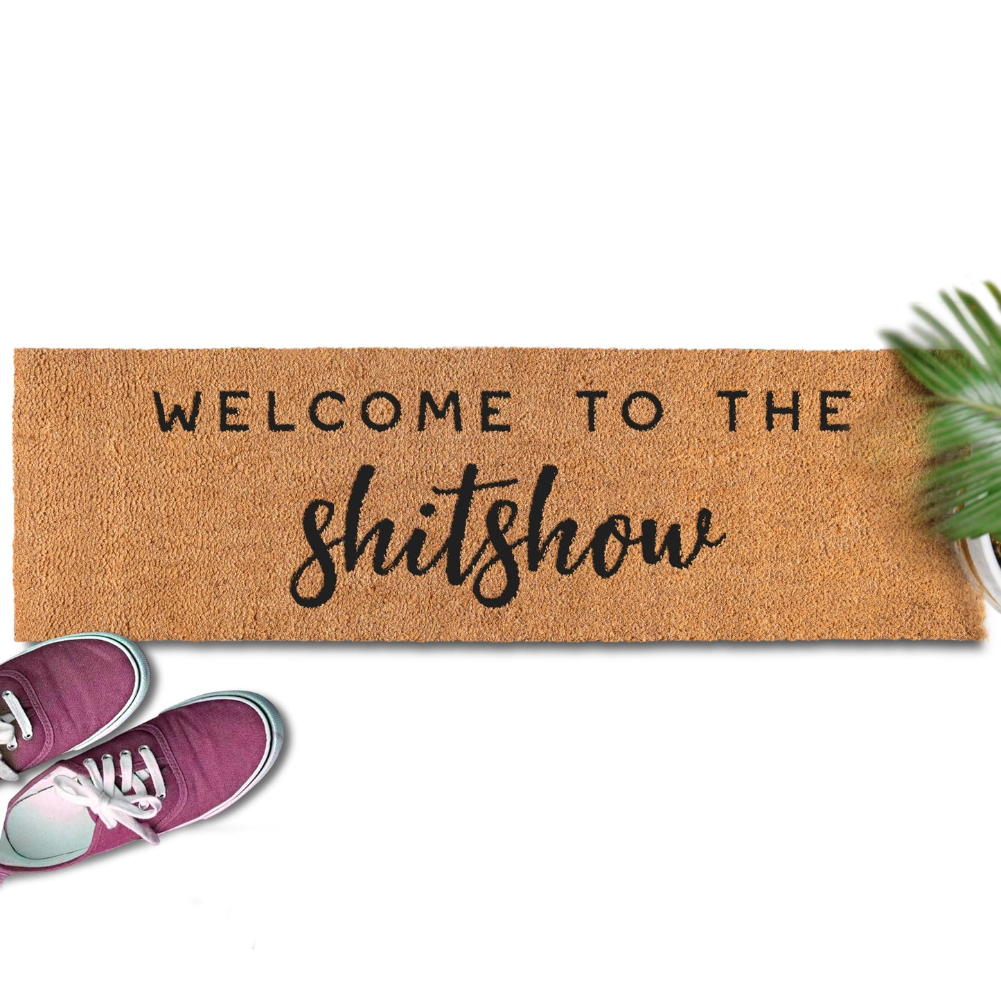 Welcome to The Shitshow 30x17" or 50x15" Coir Doormat Outdoor Rug