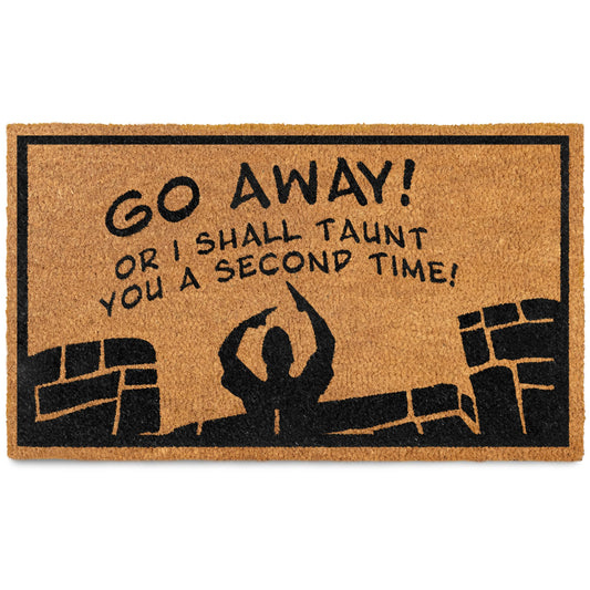 Go Away or I Shall Taunt You Coir Door Mat Outdoor 30x17 Inch