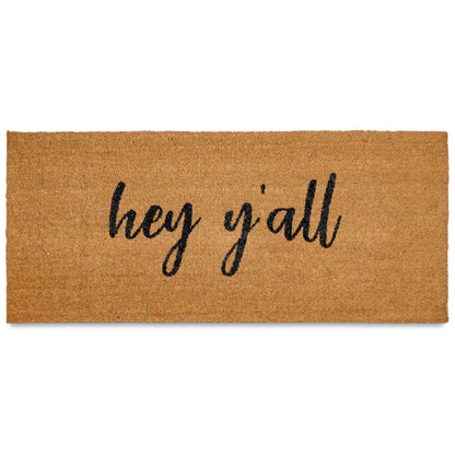 Hey Y'all and Hello There Coir Doormat Outdoor Rug