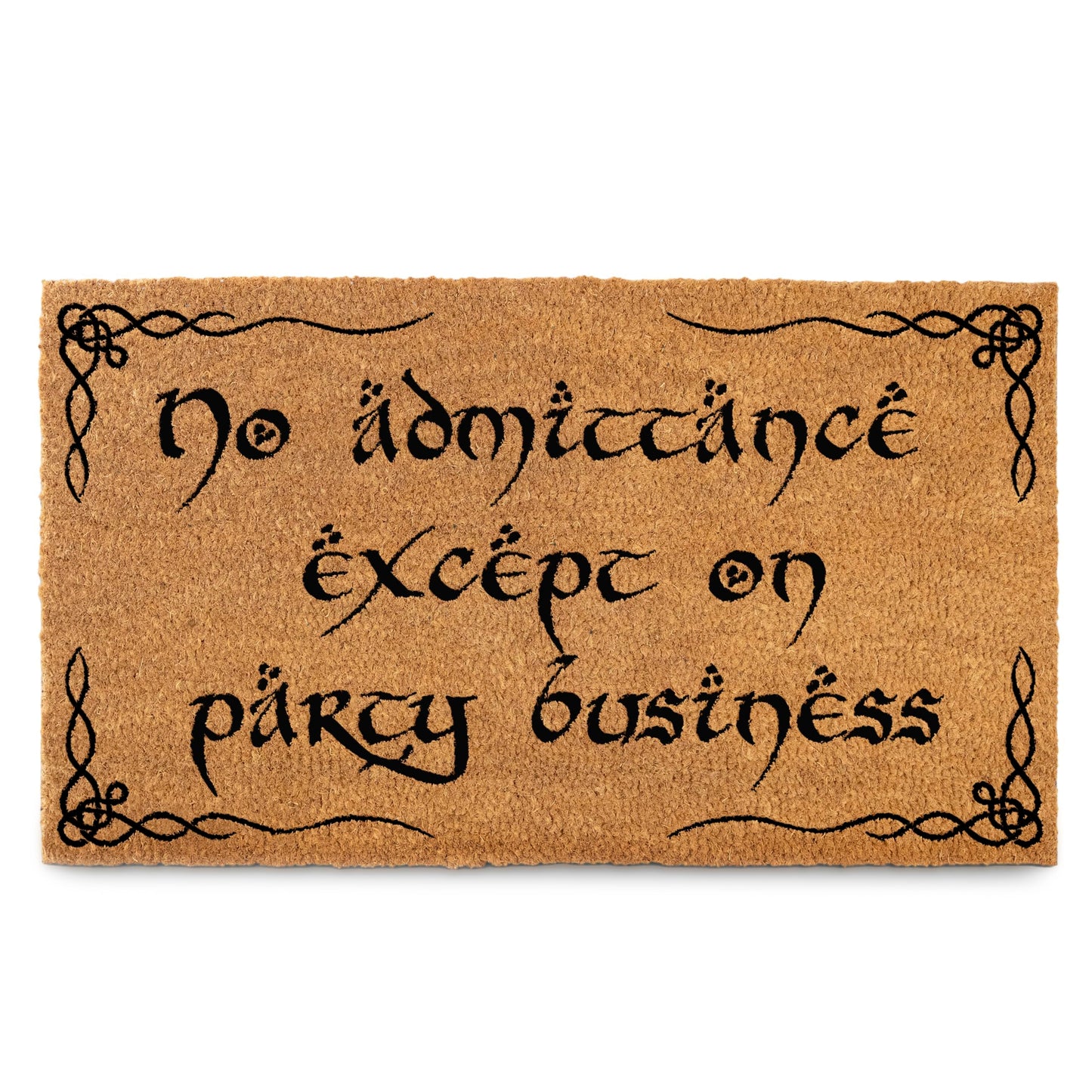 No Admittance Except On Party Business Coir Door Mat Outdoor 30x17 Inch