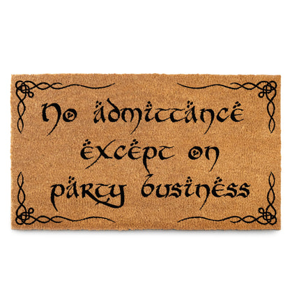 No Admittance Except On Party Business Coir Door Mat Outdoor 30x17 Inch