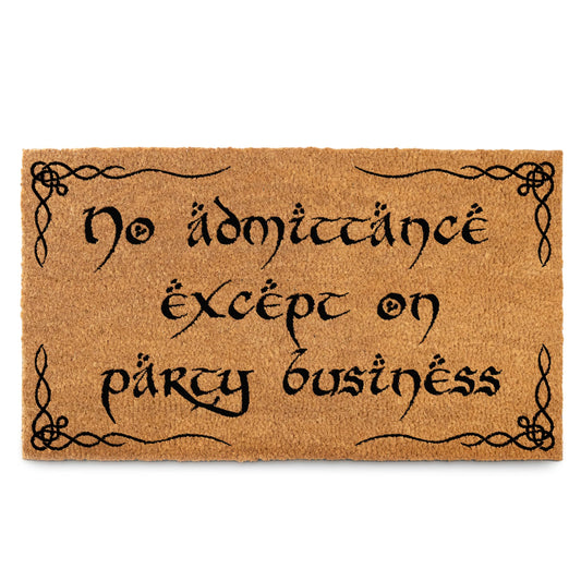 No Admittance Except On Party Business Coir Door Mat Outdoor 30x17 Inch