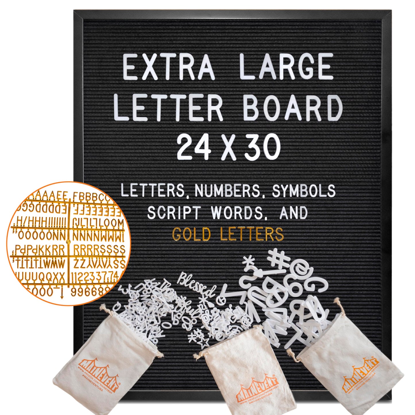 Large Felt Letter or Menu Board in 24x30 or 32x40-inch Sizes