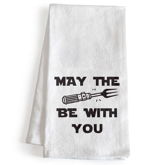May the Fork Be with You Kitchen Towel 18x24 Inch