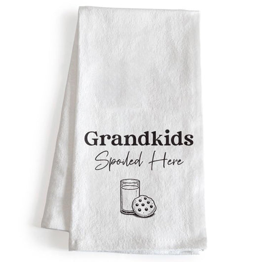 Grandkids Spoiled Here Kitchen Towel 18x24 Inch
