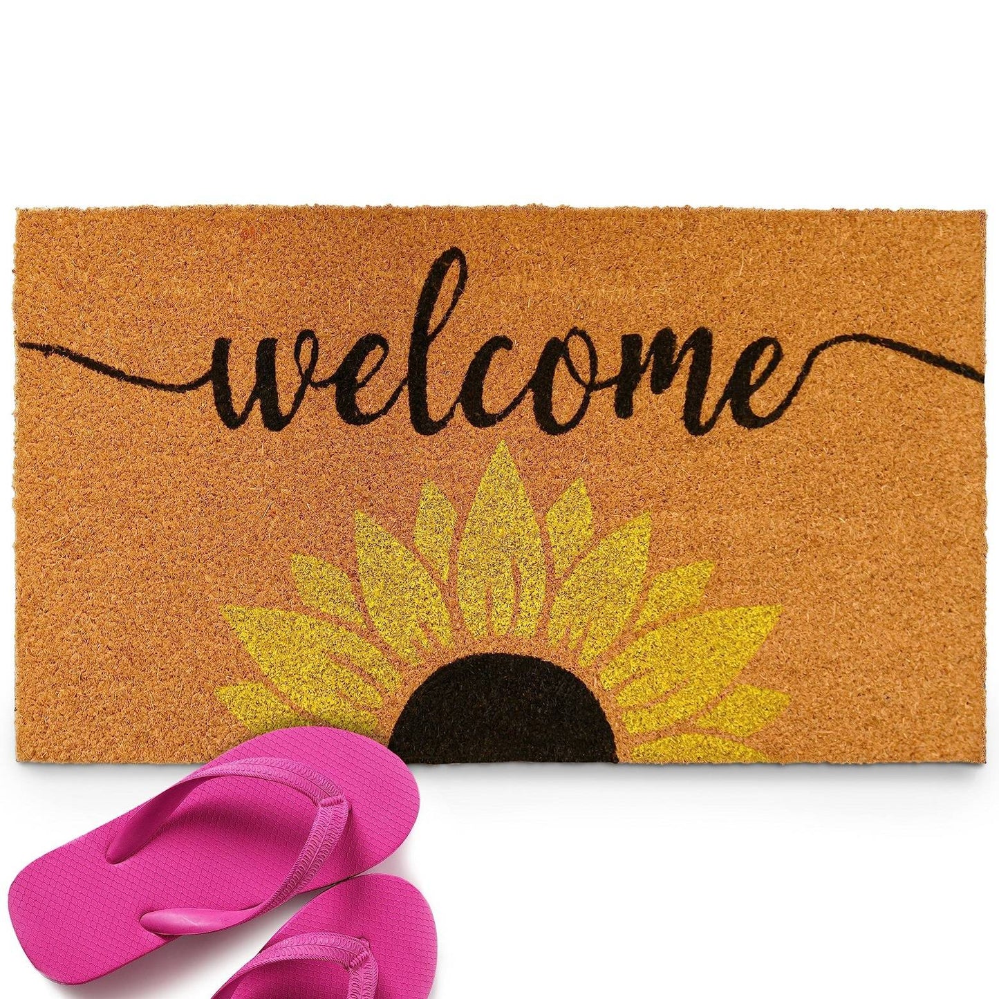Welcome Sunflowers Doormat 30x17 Inch