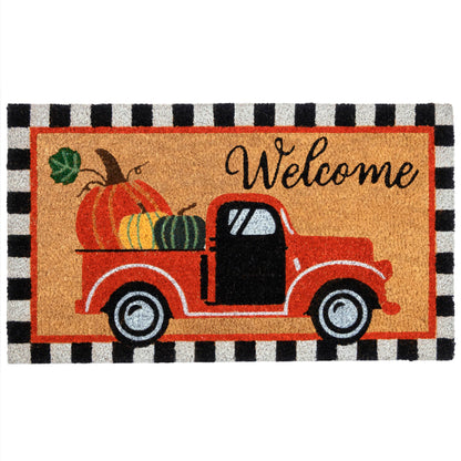 Welcome Fall Truck Door Mat 30x17 Inch
