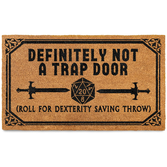 Not a Trap Door Coir Doormat Outdoor 30x17 Inch