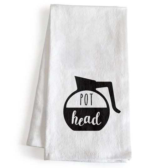 Pot Head Funny Kitchen Towel 18x24 Inch
