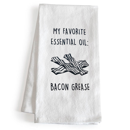 My Favorite Essential Oil: Bacon Grease Towel 18x24 Inch Funny Kitchen Towel