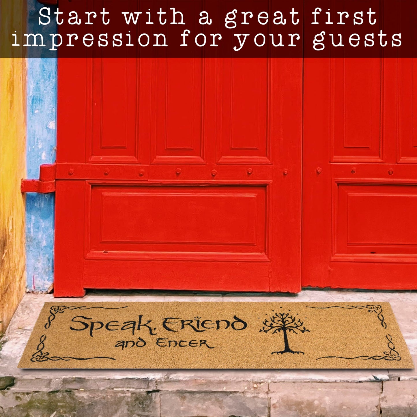 Speak Friend and Enter Doormat 30x17 or 50x15" Outdoor Mats