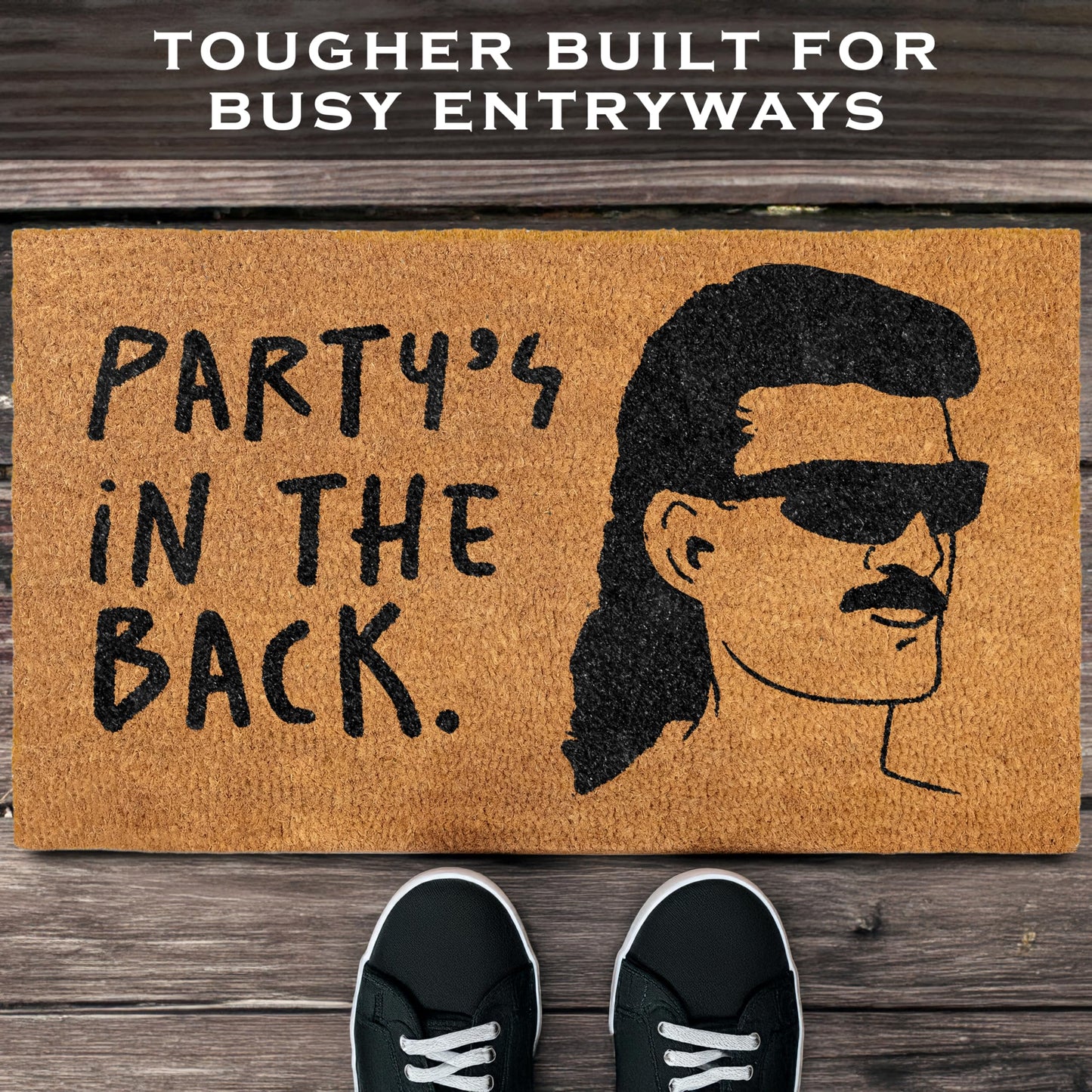 Party's in The Back Coir Door Mat 30x17 Inch