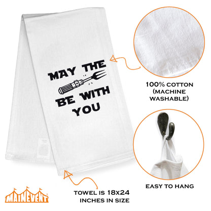 May the Fork Be with You Kitchen Towel 18x24 Inch
