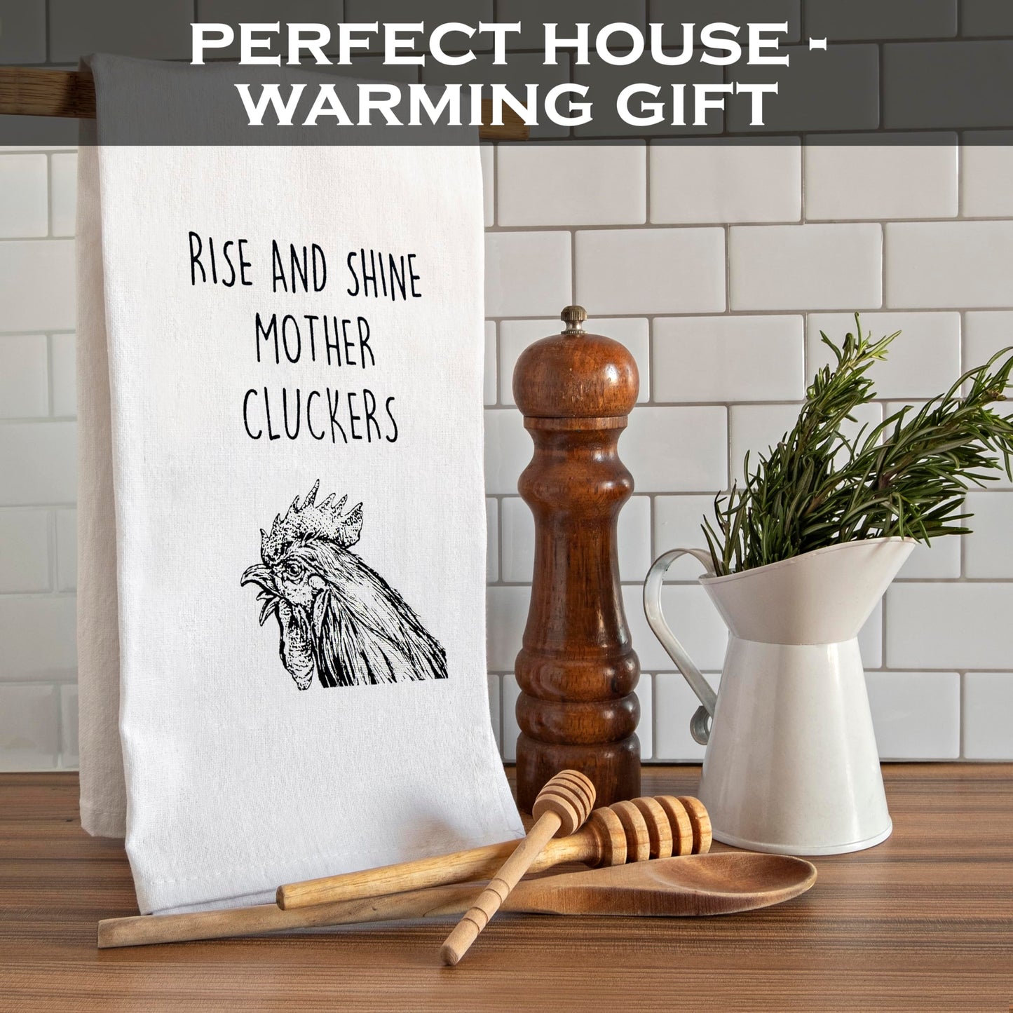 Rise And Shine Mother Cluckers Kitchen Towels 18x24 Inch