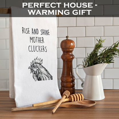 Rise And Shine Mother Cluckers Kitchen Towels 18x24 Inch