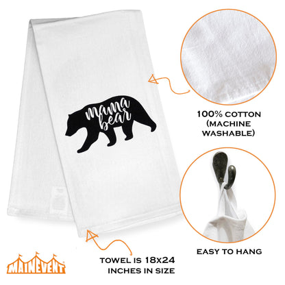 Mama Bear Grandma Kitchen Towel 18x24 Inch, Grandma Dish Towel