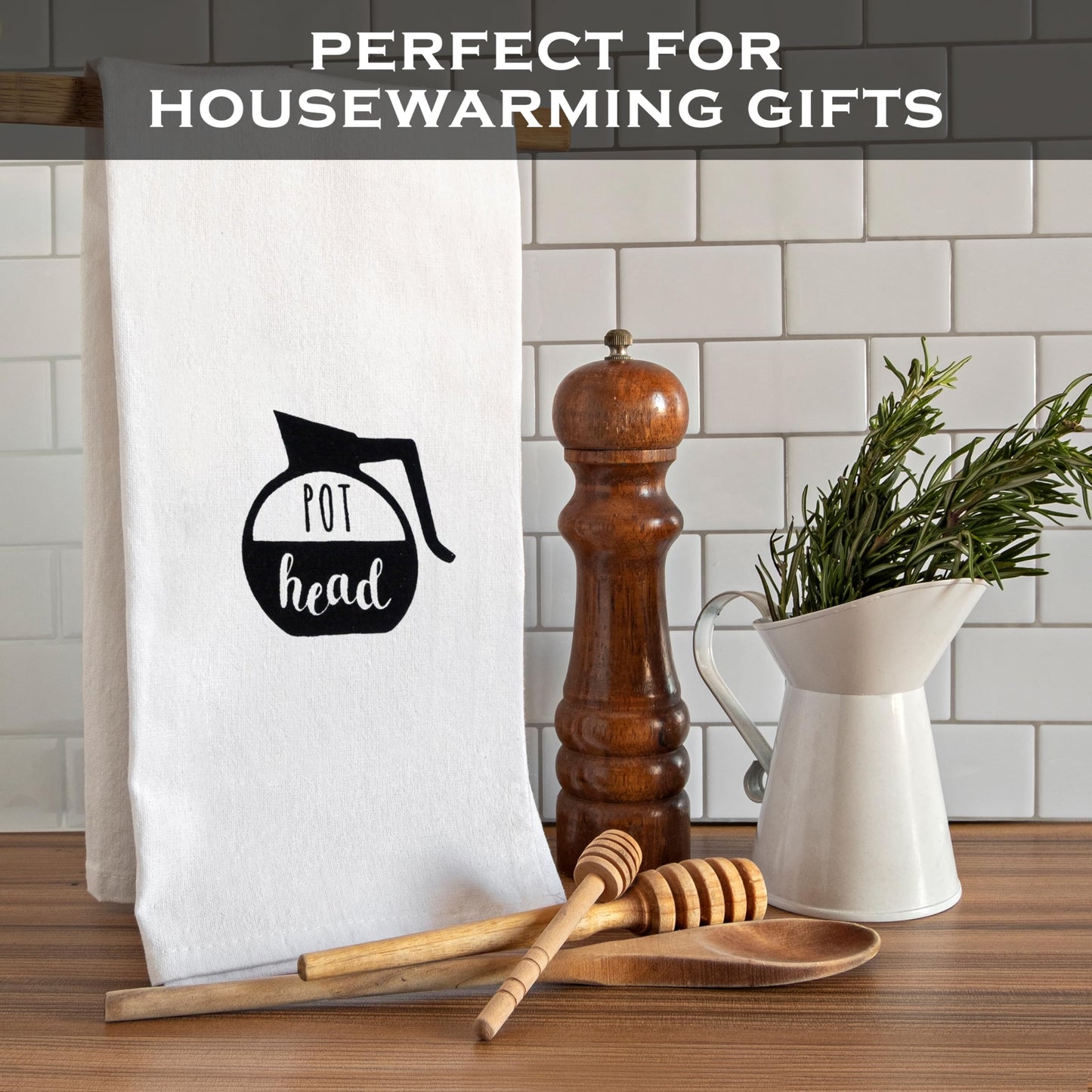 Pot Head Funny Kitchen Towel 18x24 Inch