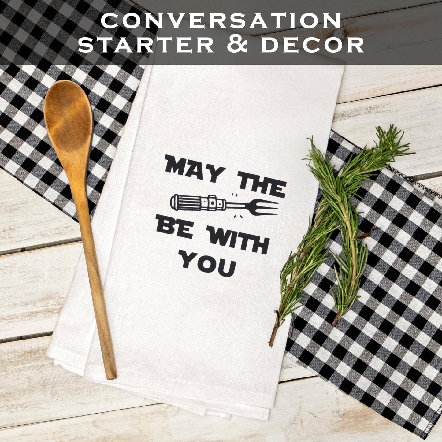 May the Fork Be with You Kitchen Towel 18x24 Inch