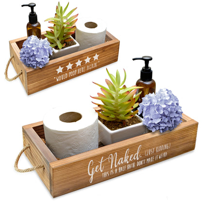 Nice Butt Bathroom Decor Box, 2 Sides - Funny Gift