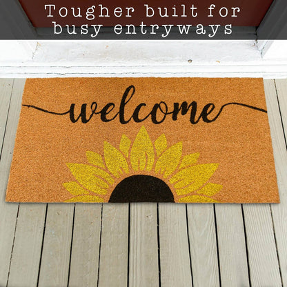 Welcome Sunflowers Doormat 30x17 Inch