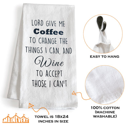 Lord Give Me Coffee to Change The Things I Can Towel 18x24 Inch