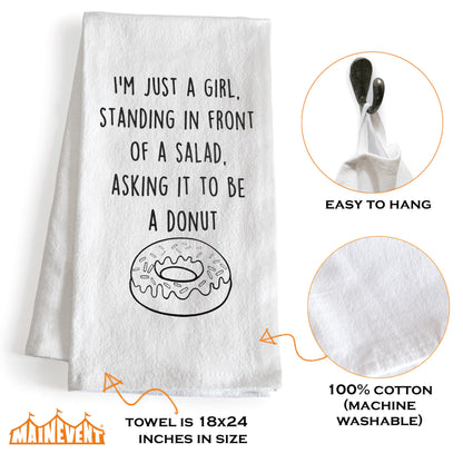 I'm Just A Girl Standing in Front of A Salad Funny Dish Towel 18x24 Inch
