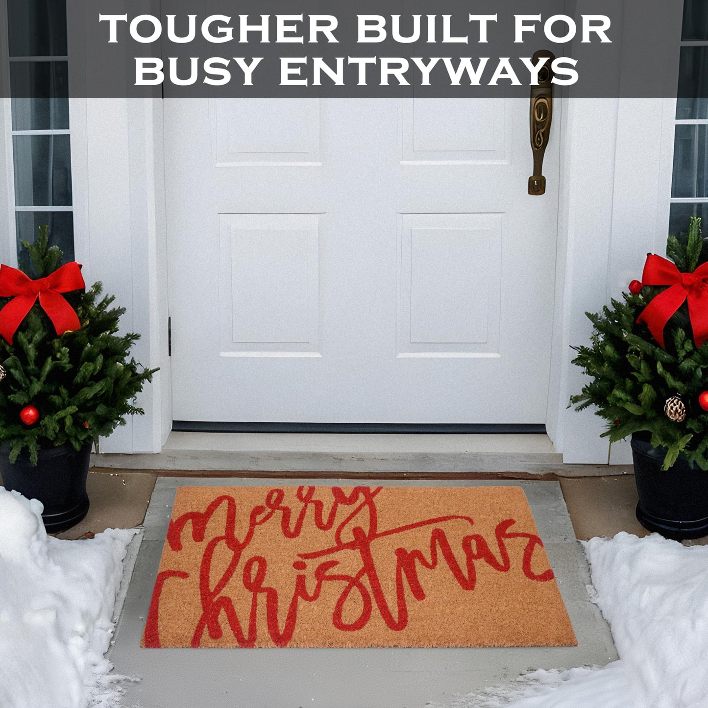Merry Christmas Door Mat 30x17 Inch