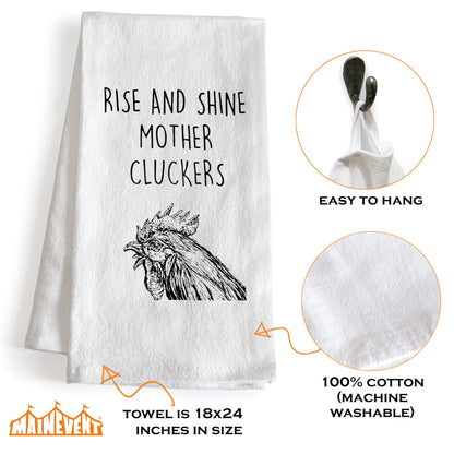 Rise And Shine Mother Cluckers Kitchen Towels 18x24 Inch
