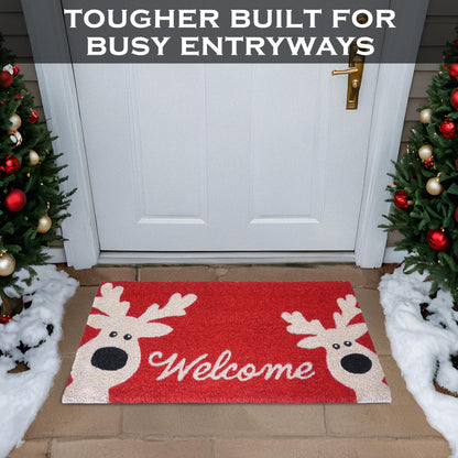 Reindeer Door Mat 30x17 Inch