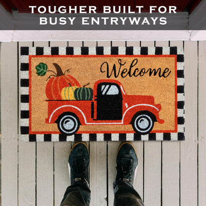 Welcome Fall Truck Door Mat 30x17 Inch