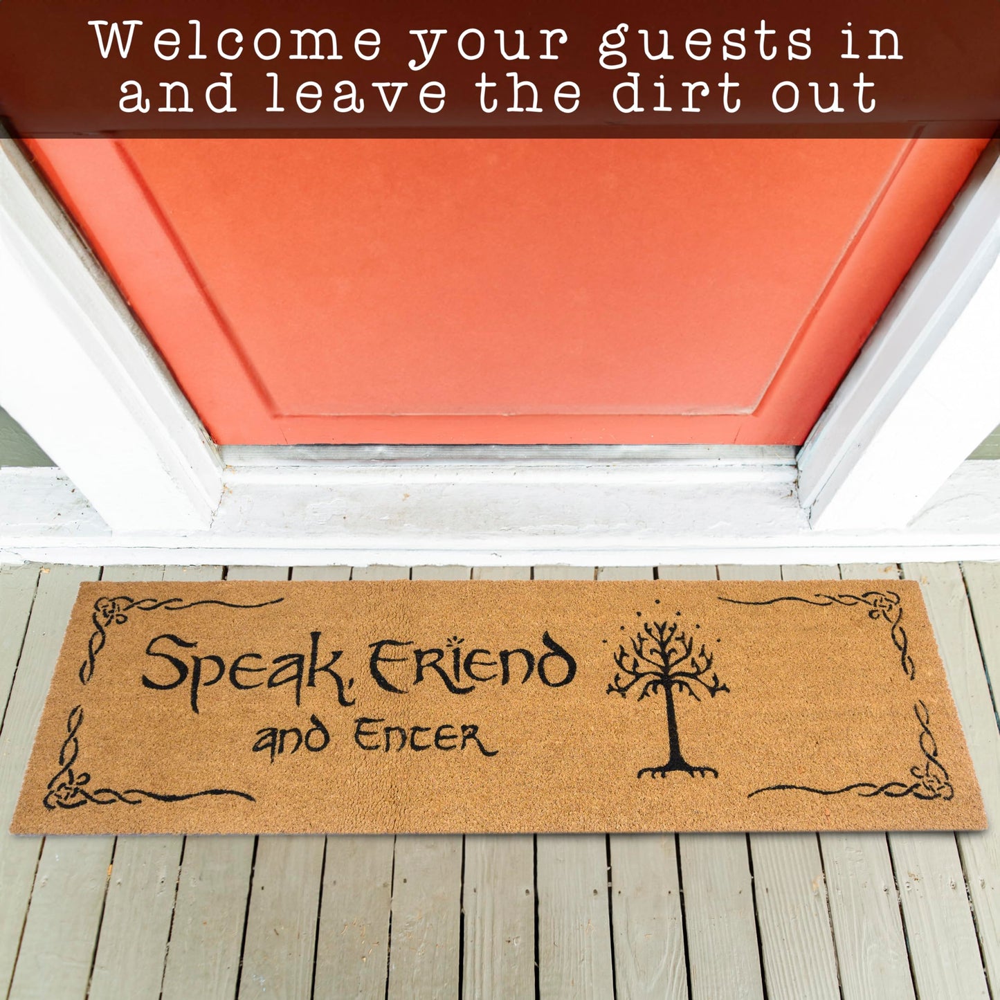 Speak Friend and Enter Doormat 30x17 or 50x15" Outdoor Mats