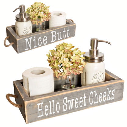 Nice Butt Bathroom Decor Box, 2 Sides - Funny Gift